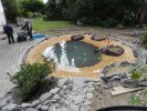 Befüllen des Teichs